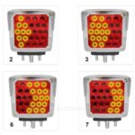 Luz de Pedestal LED Doble Cara para camiones, Visera Cromado, A866017S