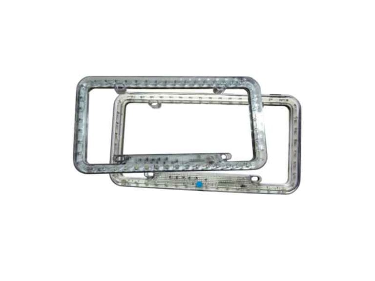 A8-5111 LED licence plate frame, Porta placa de plástico con LED ultra brillantes, Marco Placa LED