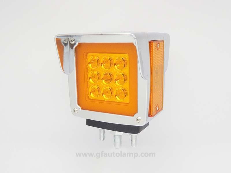 Luz de Pedestal LED Doble Cara para camiones, Visera Cromado, A866018