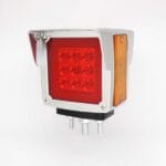 Luz de Pedestal LED Doble Cara para camiones, Visera Cromado, A866018