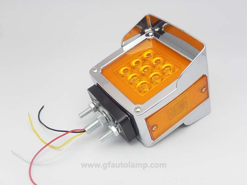 Luz de Pedestal LED Doble Cara para camiones, Visera Cromado, A866018