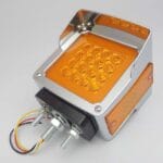 Luz de Pedestal LED Doble Cara para camiones, Visera Cromado, A866019