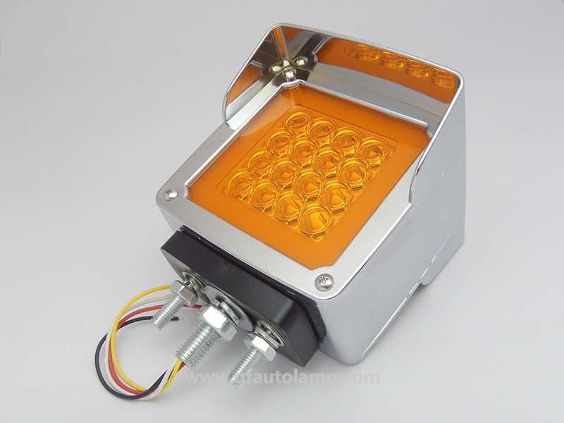 Luz de Pedestal LED Doble Cara para camiones, Visera Cromado, A866019