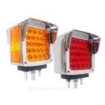Luz de Pedestal LED Doble Cara para camiones, Visera Cromado, A866017S