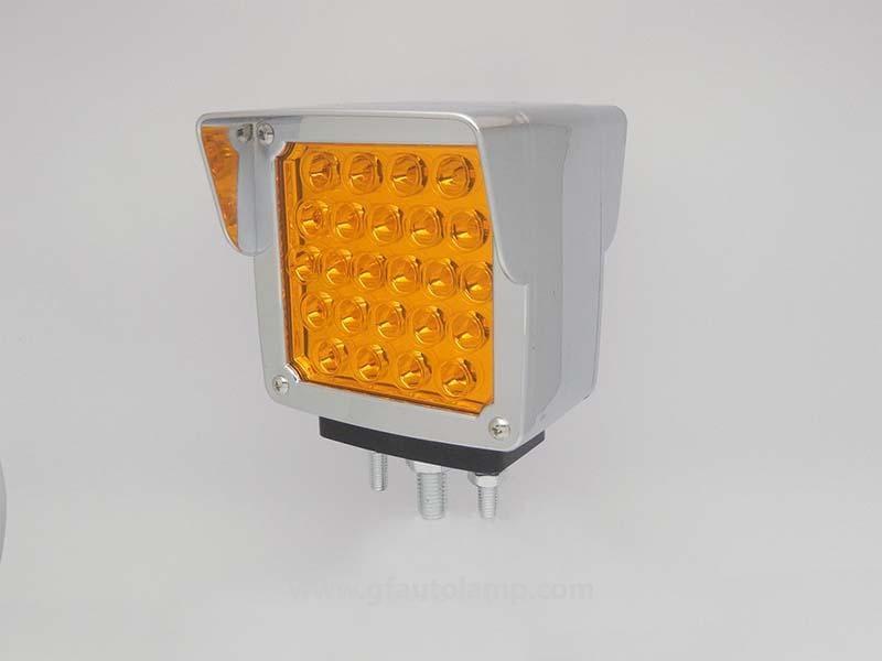 Luz de Pedestal LED Doble Cara para camiones, Visera Cromado, A866017