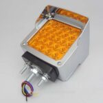 Luz de Pedestal LED Doble Cara para camiones, Visera Cromado, A866017