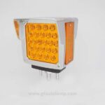 Luz de Pedestal LED Doble Cara para camiones, Visera Cromado, A866017