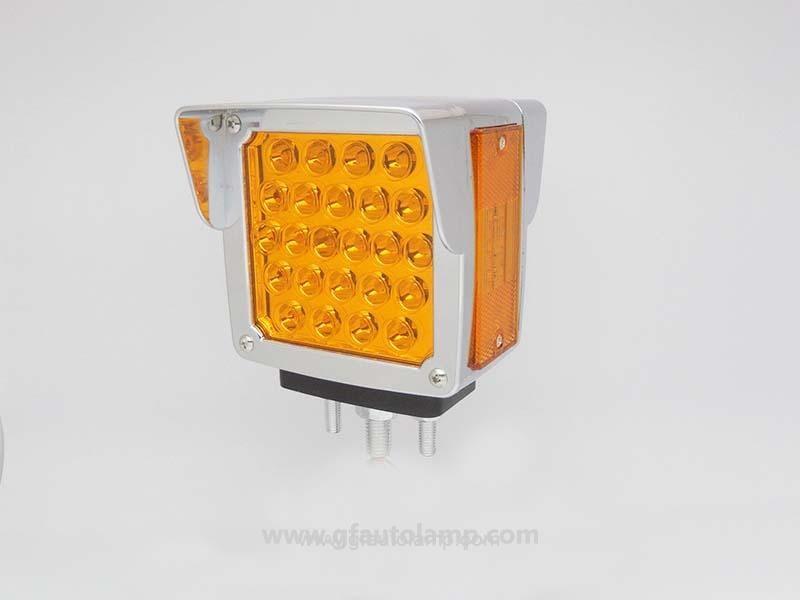 Luz de Pedestal LED Doble Cara para camiones, Visera Cromado, A866017