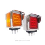 LED, Square, 9 Diode, Dual Face, Pedestal Light, plafon direccional, Chrome, Visor Bezel, A8-66018