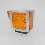 Luz de Pedestal LED Doble Cara para camiones, Visera Cromado, A866020