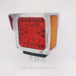 Luz de Pedestal LED Doble Cara para camiones, Visera Cromado, A866020