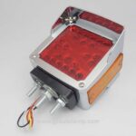 Luz de Pedestal LED Doble Cara para camiones, Visera Cromado, A866020
