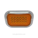 A8-6802T 5 x 3 Inch Rectangle LED Stop/Turn/Tail Light Chrome Visor Bezel