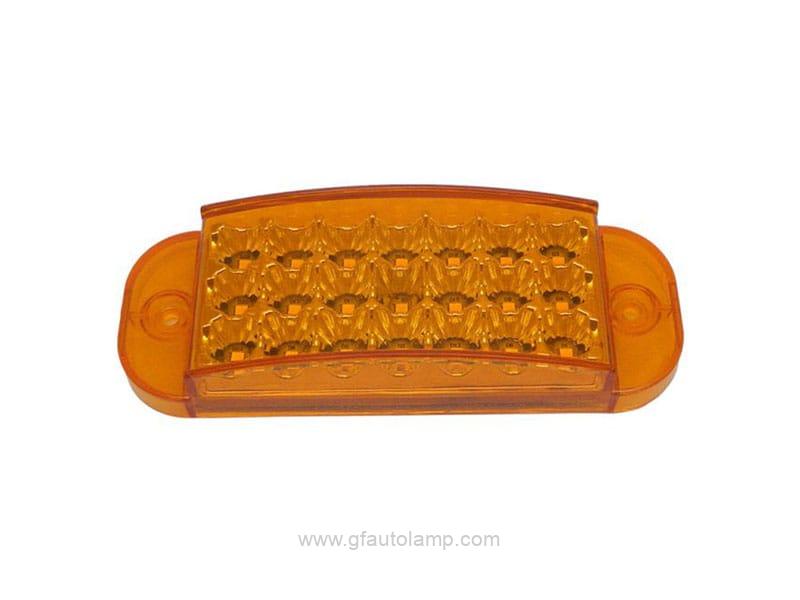Plafon lateral 21 led, fijo/estrobo, Ambar, 12V/24V, A88025R