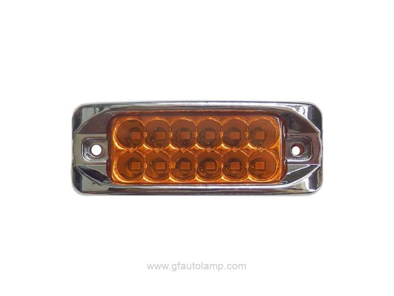 Plafon lateral 12 led, cromado, fijo/estrobo, 12V/24V, A88037C